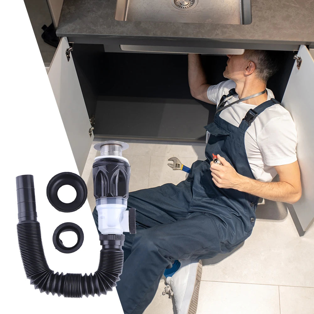 Universal Waschbecken Abflussrohr Set Versenkbare Deodorant Kanalisation Entwässerung Wasser Schlauch Waschbecken Abtropffläche Badezimmer Küche Zubehör