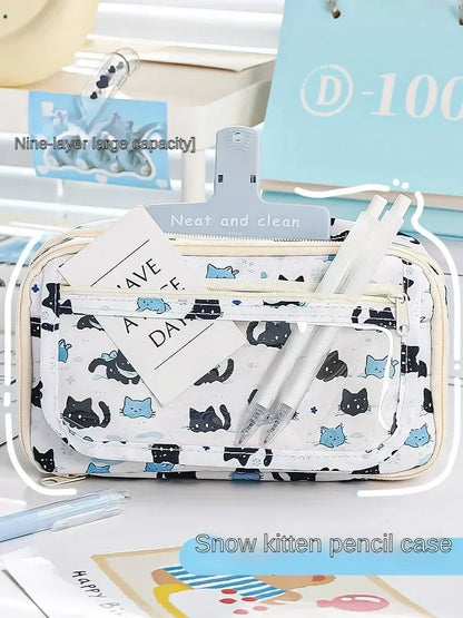 Federmäppchen für Studenten, supergroßes Fassungsvermögen, hochwertiges Federmäppchen für Mädchen, einfacher Stil, Schreibwarenbox, Federmäppchen für Schreibwaren.