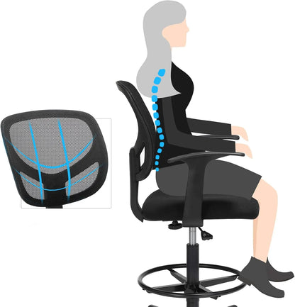 SONGMICS Chefsessel, ergonomisch, höhenverstellbare Fußstütze