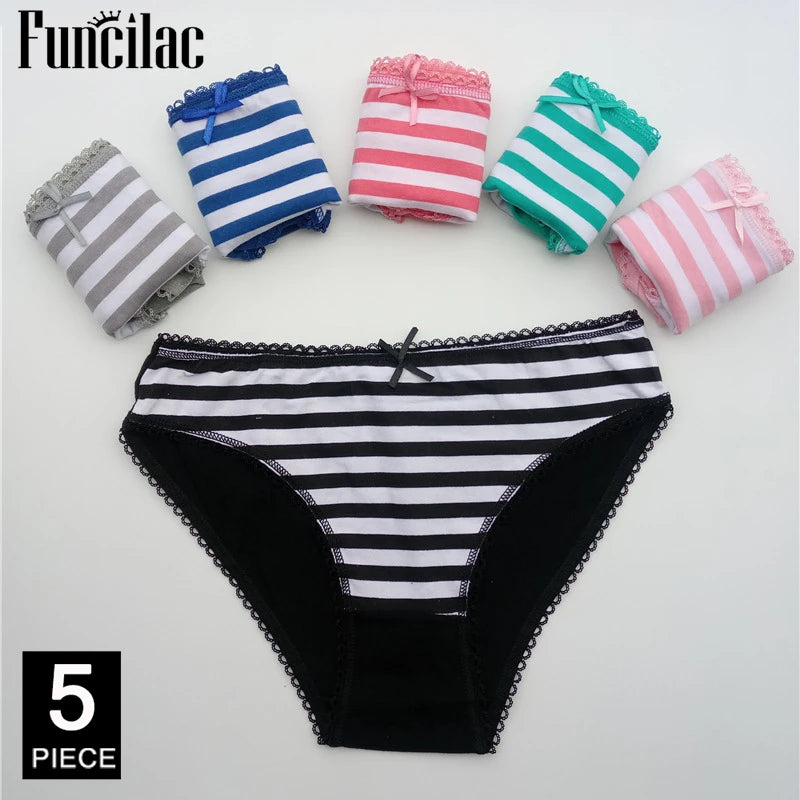 Women's cotton panties Girl Briefs Ms. cotton underwear bikini underwear sexy Ladies Briefs Free shipping 5 Pcs/set.