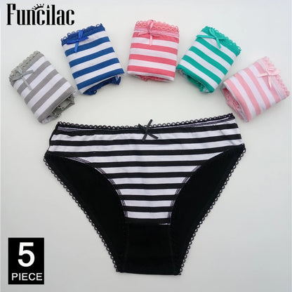 Women's cotton panties Girl Briefs Ms. cotton underwear bikini underwear sexy Ladies Briefs Free shipping 5 Pcs/set.