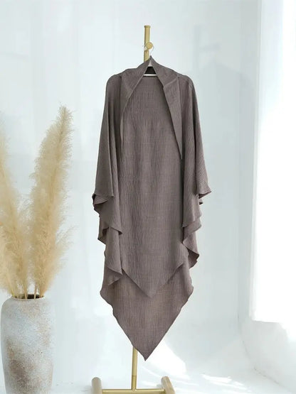 Ramadan Breastfeeding Outfit Prayer Clothes Khimar Abaya Dubai Islam Muslim Hijab Dress Women Kebaya Robe Ensembles Musulmans