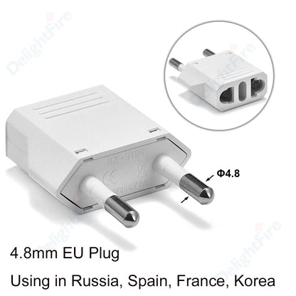 US-Elektrostecker-Adapter, europäisch, EU auf US, Amerika, China, CN, Kanada, CA, Reiseadapter, 2-poliger Stecker, Typ A, Konverter, Netzteil