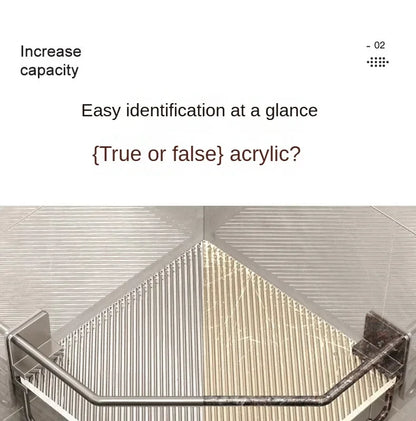 2PCS Badezimmer Acryl Regale Küche Lagerung Organizer Shampoo Regal Dusche Regal Bad Zubehör Kein Bohrer Lagerung Regal