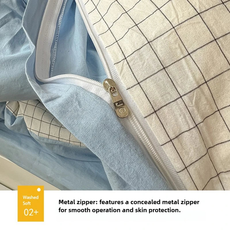 Home Quality Bedding Set Soft Cotton Duvet Cover Pillowcase Flat Sheet 3pcs Set Home Textiles Bedding Adjustable 0.9-1.2m Bed 이불.