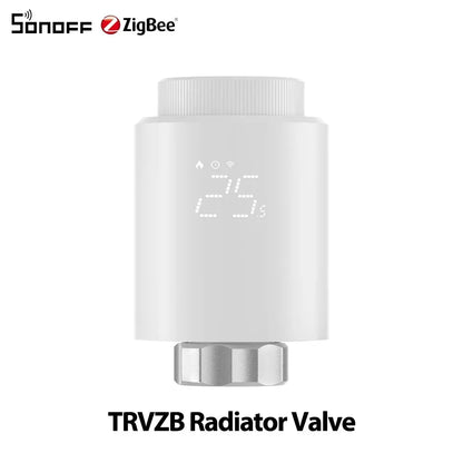 SONOFF TRVZB Zigbee Thermostatic Radiator Valve Smart Home Heating Froest Protection Remote Group Control via eWeLink Alexa
