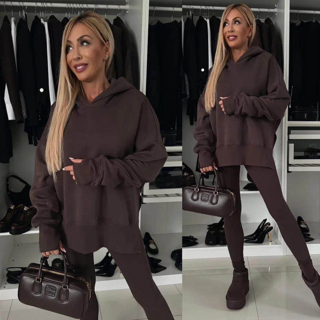Women 2 Piece Set Hoddies Tracksuit Hooded Top & Pants Set Sweatshirts Suit Trouser Outfits Spring Jogging Sport Y2k Streetwear.