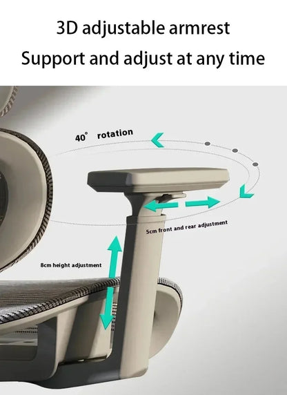 Verstellbare ergonomische Rückenlehne, Video-Gaming-Computerstuhl,