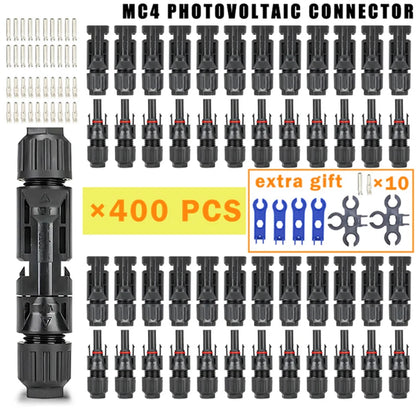10/20/50/100/300/400PCS Photovoltaic Solar Connector Kit Plug 1000V 30A connectors for solar panels PV/MC Cable 2.5/4/6mm².