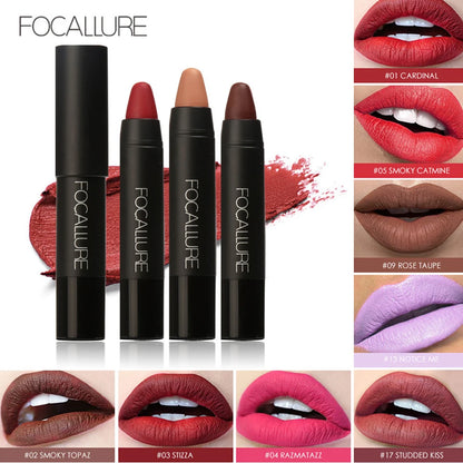 FOCALLURE Brand 19 Colors Matte Lipstick Waterproof Long lasting Cosmetic Easy to Wear Lip stick Matte Lip Batom.