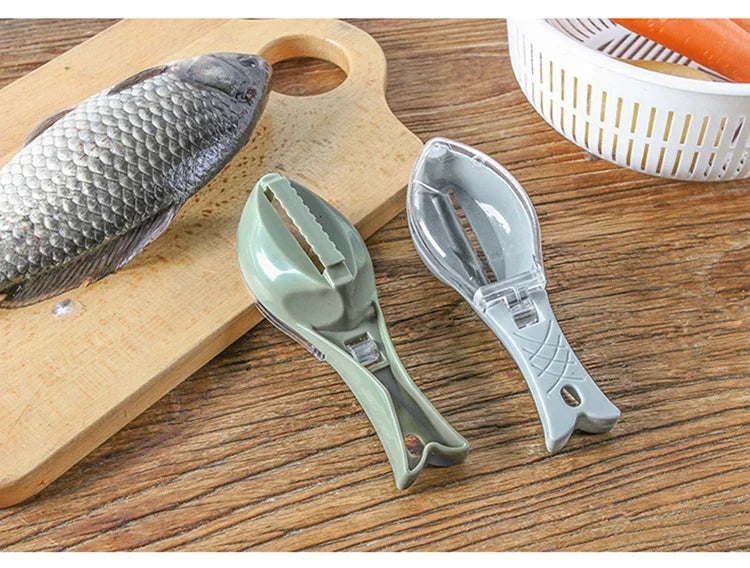 Fish Scale Scraper Fish Skin Brush Seafood Tools Fast Remove Fish Scraper Cleaning Knife Kitchen Accessories.