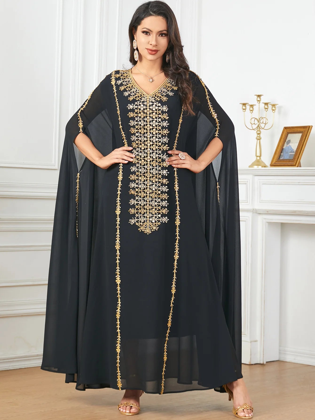 Morocco Kaftan Luxury Dubai Abaya Women Muslim Cloak Dress Eid Djellaba Caftan Islam Jalabiya Arabic Robe Vestidos Abayas Kebaya.