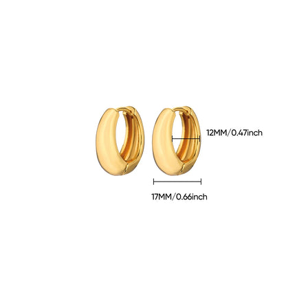 Classic Hoop Earrings for Women Girls Gold Color Chunky Stainless Steel Earrings 2025 Trend New in Minimalist Ear Jewelry aretes.