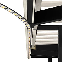 140x200 cm Polsterbett mit LED-Beleuchtung, schwebendes Bettgestell mit visuellem Effekt und Lattenrost, Bett 140x200 cm Bettrahmen