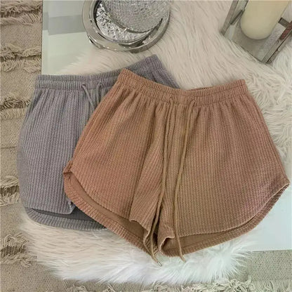 Women Gym Fitness Running Shorts Women's Summer Thin Style Loose Casual Large Size Wide Leg High Waist A-word Sports Hot Pants.