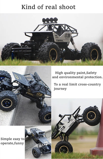 4WD RC Car 1:12 / 1:16 Off-Road All Terrains Remote Control Cars Radio Control Buggy Truck Racing Drift with Led Light Toys Gift