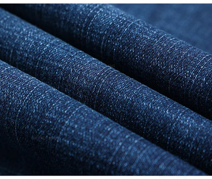 Sommer Dünne männer Gerade Jeans Klassische Schwarz Blau Stretch Casual Business Baggy Denim Hosen Männliche Marke Hosen.