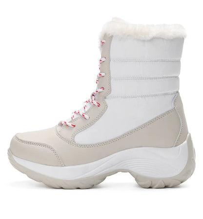 Women's Boots Lightweight Fur Boots Ankle Heels Winter Shoes Woman Fashion White Platform Botas Mujer Snow Boots Winter Footwear.