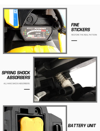 1/ 10 2.4G High Speed Remote Control RC Stunt Motorbike  drift Car 30mins Drive Racing Motorbike RC Motorcycle Toy model