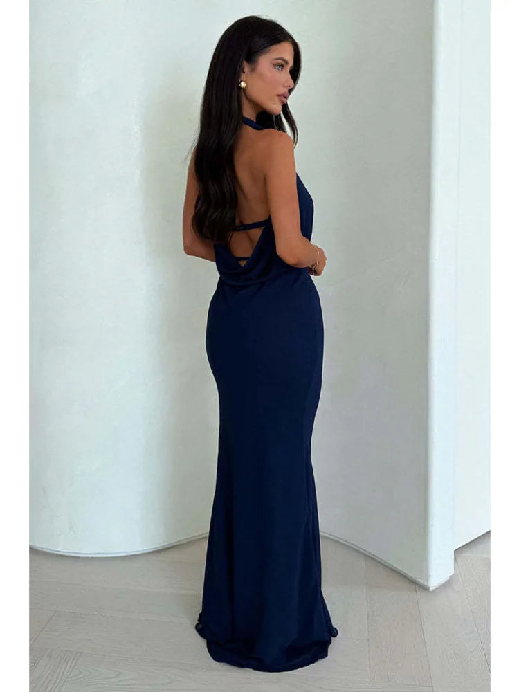 Arctic Cat Sexy Tiefem V-ausschnitt Hohe Schlitz Rückenfreies Party Kleid Für Frauen Elegante Ärmel Schlank Urlaub Strand Sommer Kleidung 2025.