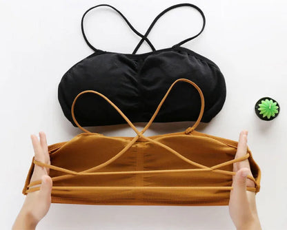 1pcs Womens Top Cross Strap Sports Bra Thin Push Up Sport Bra Yoga Gym Crop Tops Brassiere Fitness Breathable Girls Student Bras.