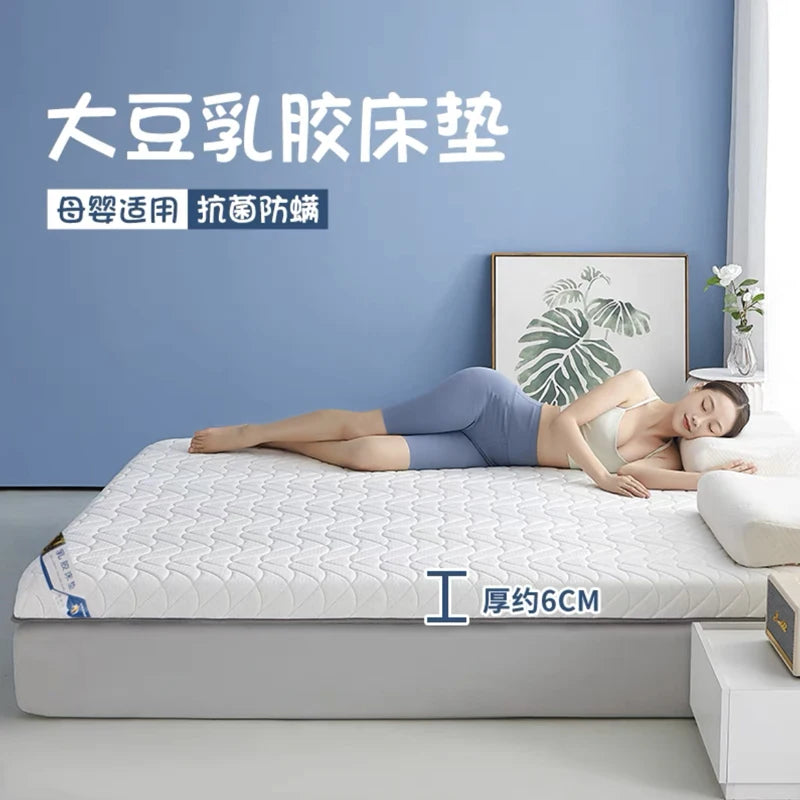 Matratze aus Sojabohnenfaser, Bodenmatte, faltbar, Tatami-Matte mit langsamer Rückfederung, 4/7 cm Dicke, King Twin, Queen-Size-Latex-Schwammbettprodukt