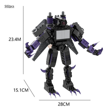 Moc Skibidi Toilet Action Figures builing blocks,Camerman Titan Speakerman Surveillance Man TVMan Boys Bricks Toys For Kids Gift
