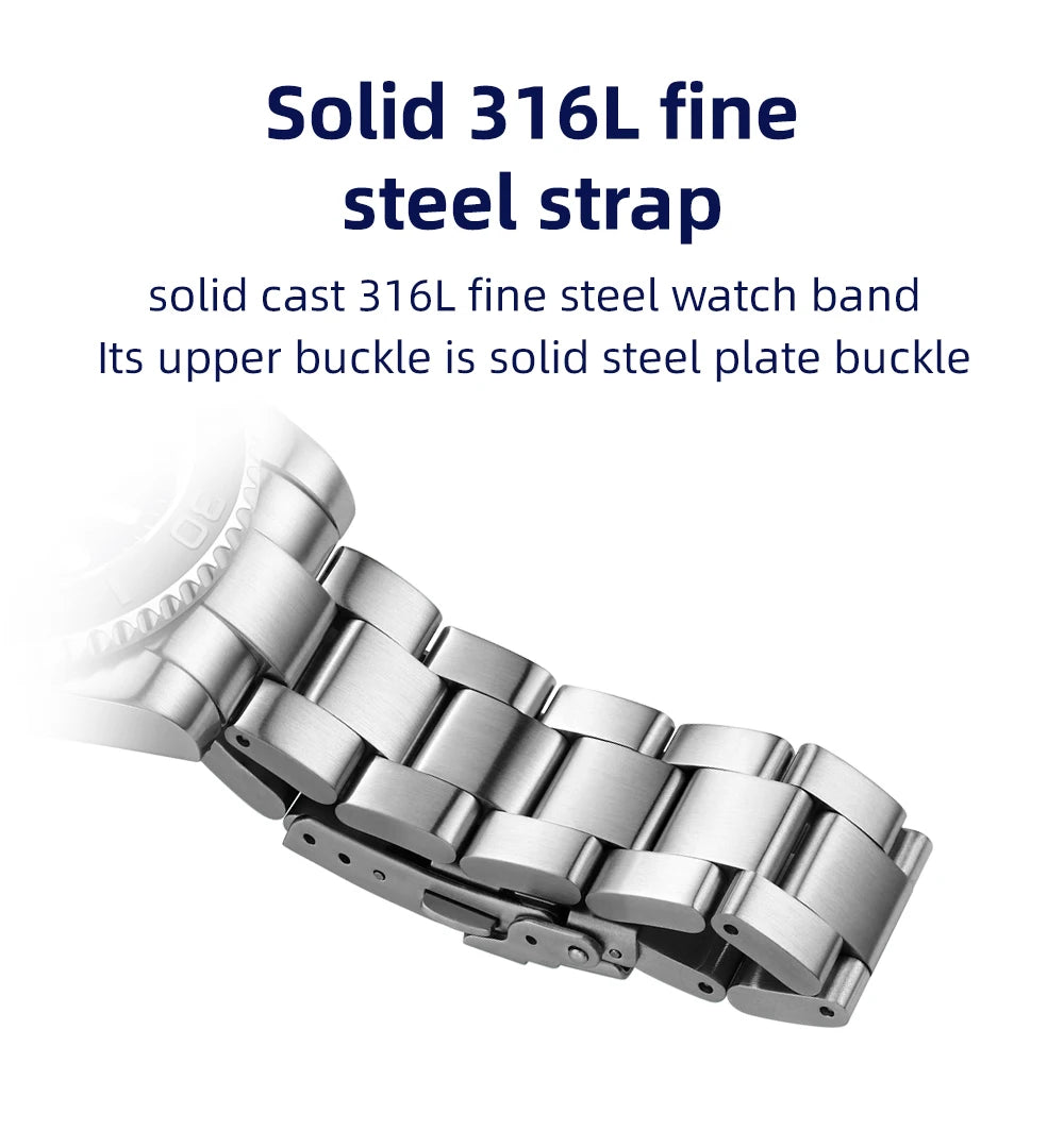 ADDIESDIVE Luxurious Men's Analog Quartz Watch BGW9 Luminous 20 Bar Waterproof Men's Diving Stainless Steel Men Watches H3.