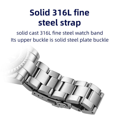 ADDIESDIVE Luxurious Men's Analog Quartz Watch BGW9 Luminous 20 Bar Waterproof Men's Diving Stainless Steel Men Watches H3.