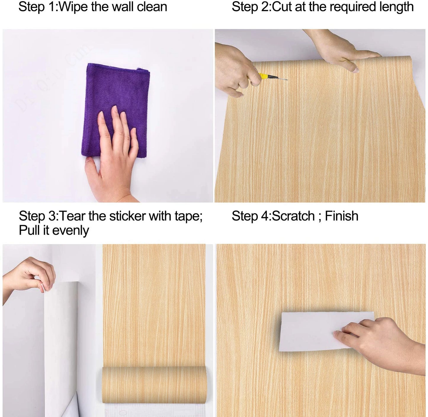 Matte PVC Vinyl Self Adhesive Wallpapers Furniture Renovation Films White DIY Decorative Kitchen Cabinet Waterproof Wall Sticker