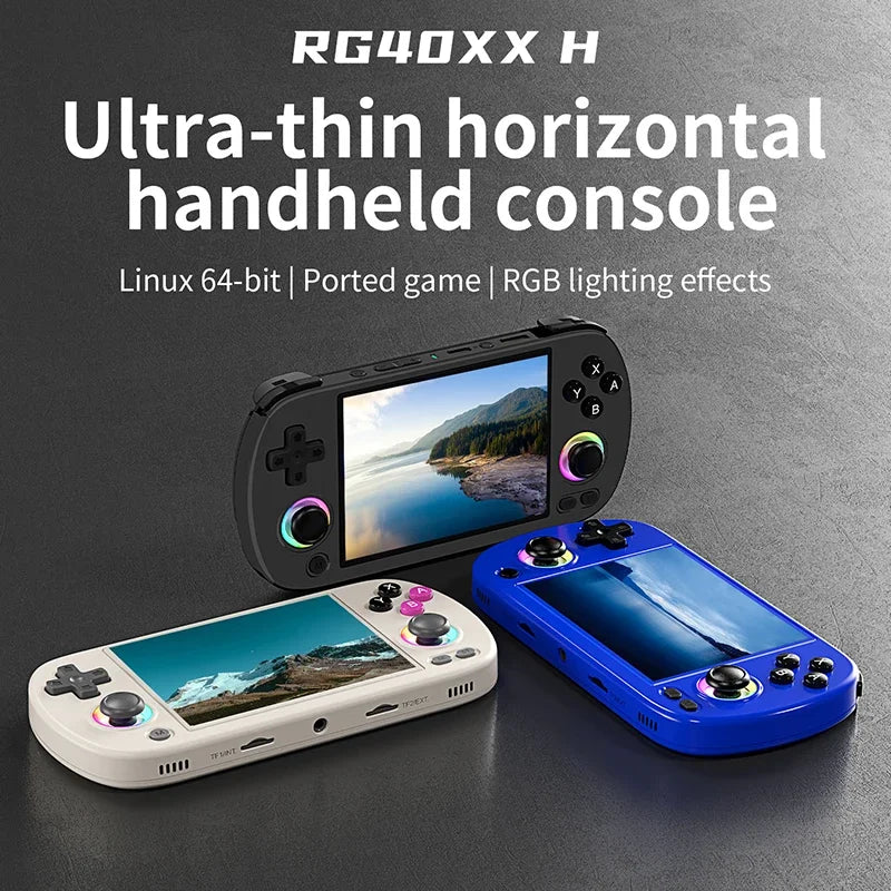 ANBERNIC RG40XX H Retro Handheld Game Console 64 Bit 4.0 Inch IPS Screen Linux WIFI Bluetooth HDMI Output Video Game Player.