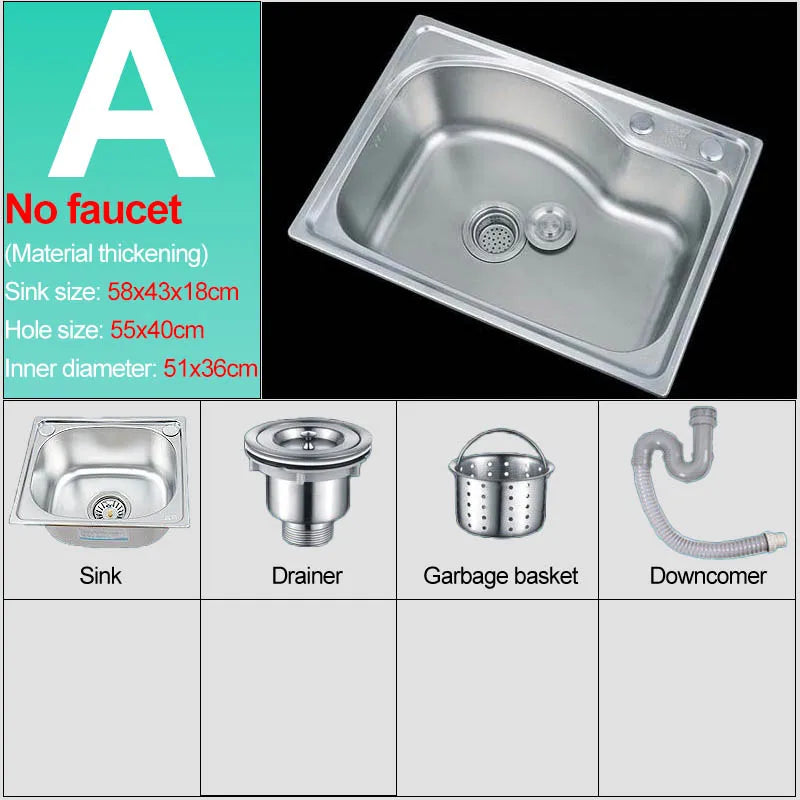 Verdickter Einzelschlitz aus Edelstahl 304 mit Halterung zum Aufhängen an der Wand, Waschbecken, Balkonbecken, Küchenwaschbecken, Waschbecken