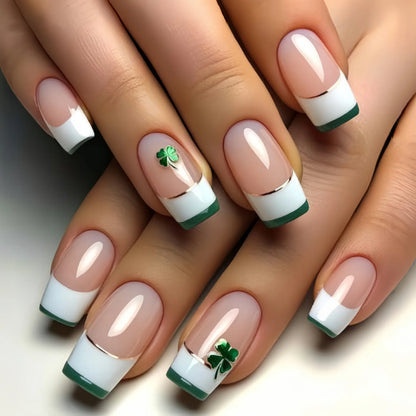 24pcs/set short medium long fake nails for Spring summer season gradient peach flowers butterfly heart press on false nail art