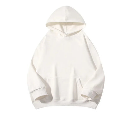 470G-570G HeavyWeight Cotton New Autumn Casual Men's Top Solid Color Loose Pullover Hoodies Sweatshirt Long-Sleeve Men Clothing