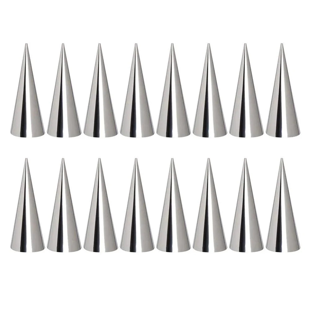 16Pcs Conical Tube Cone Roll Moulds Spiral Croissants Molds Cream Horn Mould Pastry Mold Cookie Dessert Kitchen Baking Tools.