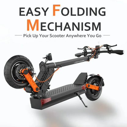 JOYOR S10-S-Z Folding Electric Scooter Dual 1000W Motor 10" Adults E-scooter with 60V 18Ah Battery.