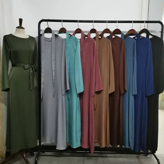(No Scarf) Ramadan Eid Abaya Damen Dubai Luxury Kebaya Muslim Abayas Women Kaftan Long Dress Islam Dresses Caftan 9 Colors S-2XL.