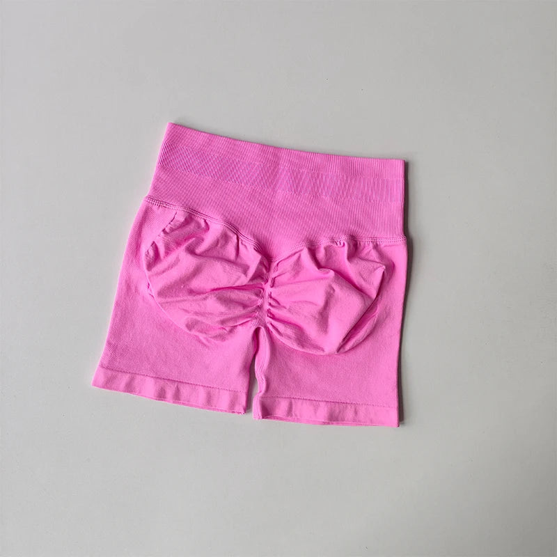 Peach Buttock Lifting Three-point Shorts Summer High Waisted Yoga Shorts Fashionable and Sexy Running Fitness Pants Solid Color.