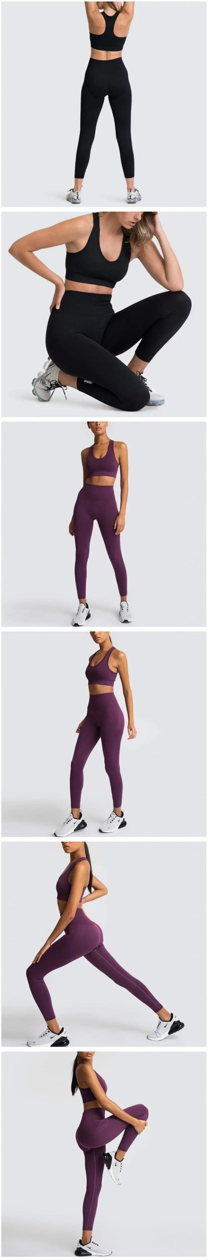 2025 Women's Yoga Set Seamless Sportswear 2-Piece Gym Yoga Clothes Sports Bra + Leggings Running Wear Skinny Sports Set Suits.
