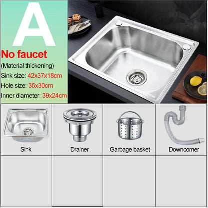 Verdickter Einzelschlitz aus Edelstahl 304 mit Halterung zum Aufhängen an der Wand, Waschbecken, Balkonbecken, Küchenwaschbecken, Waschbecken