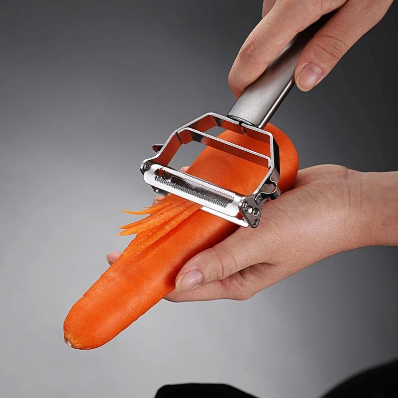 Kitchen Vegetable Peeler Stainless Steel Melon Planer Double-Head Peeler Household Multiple-Function Fruit And Vegetable Peeler.