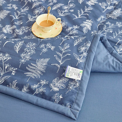 1pc Thin Duvet for Summer Quilt Single/Double/Queen Size Comforter Printed Blanket Home Soft Bedspread edredones (No Pillowcase).