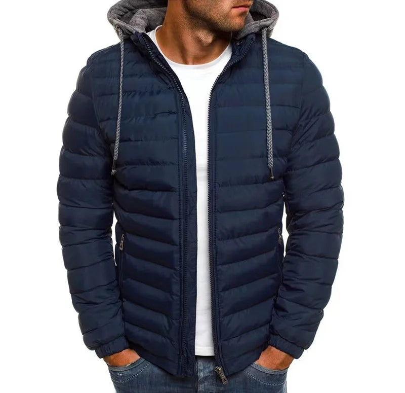 2024 Autumn And Winter Male Loose Overcoat Clothing Outdoor Casual Sportswear Fashion Streetwear Style Hooded Warm Zipper Jacket.