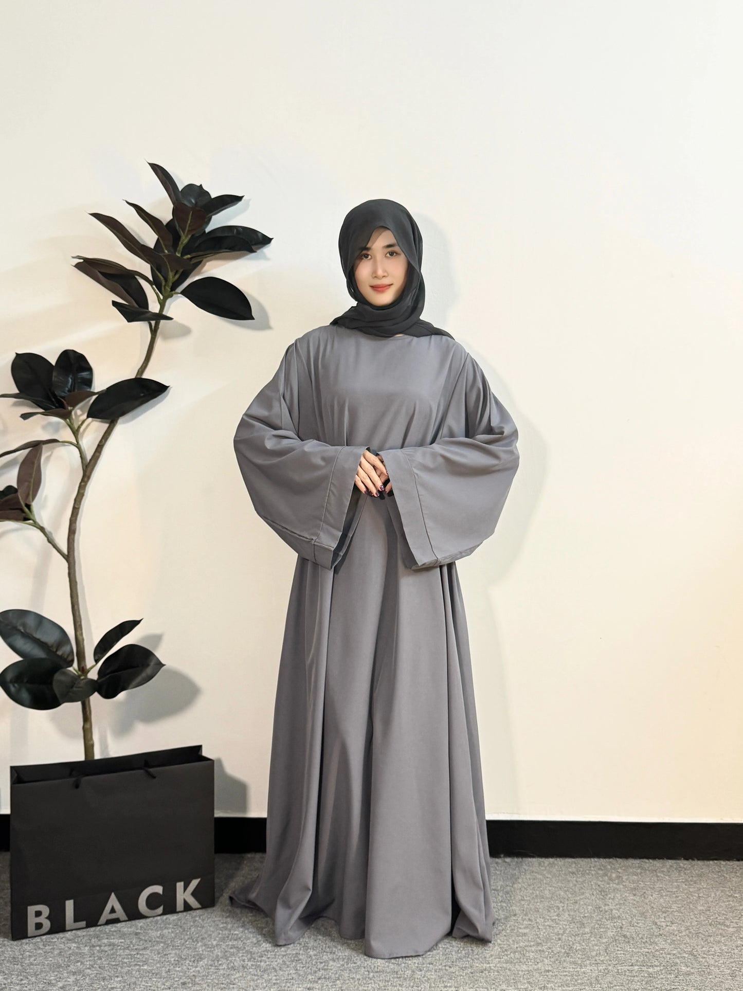Muslim Abaya Women Kaftan Long Maxi Prayer Dress with Belt Full Sleeve.