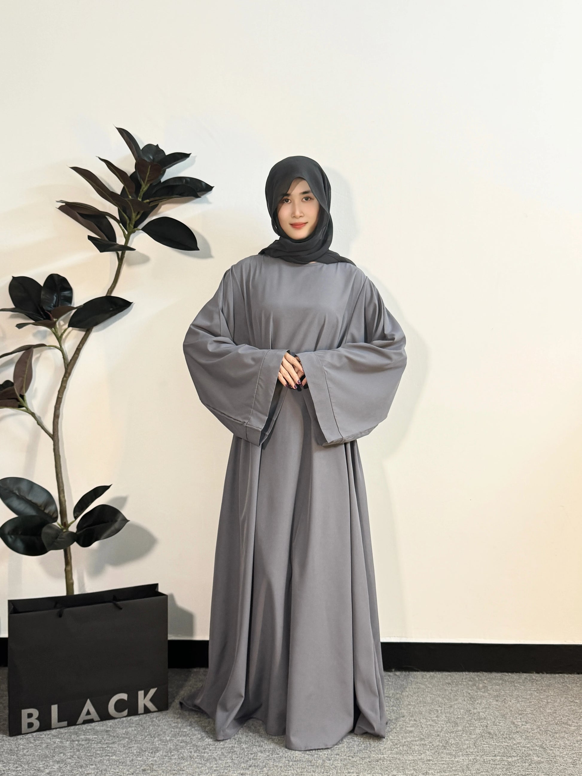 Muslim Abaya Women Kaftan Long Maxi Prayer Dress with Belt Full Sleeve.