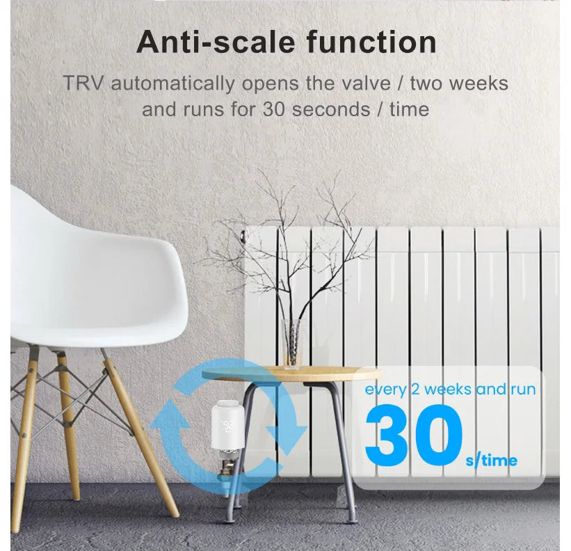 Tuya ZigBee Thermostat Radiator Actuator,Smart TRV Thermostatic Valve Temperature Controller Support Alexa Google Home.