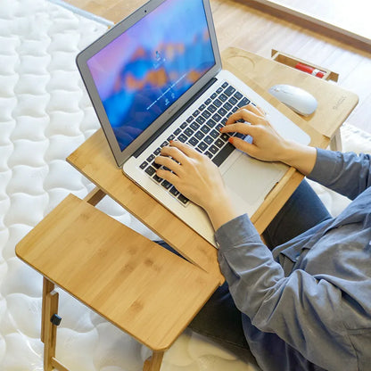 Klappbarer Laptop-Schreibtisch für Zuhause, für Bett und Sofa, Laptop-Betttablett, Tisch, Schreibtisch, tragbarer Schoßschreibtisch zum Arbeitszimmer und Lesen, Bett-Tablett-Tisch