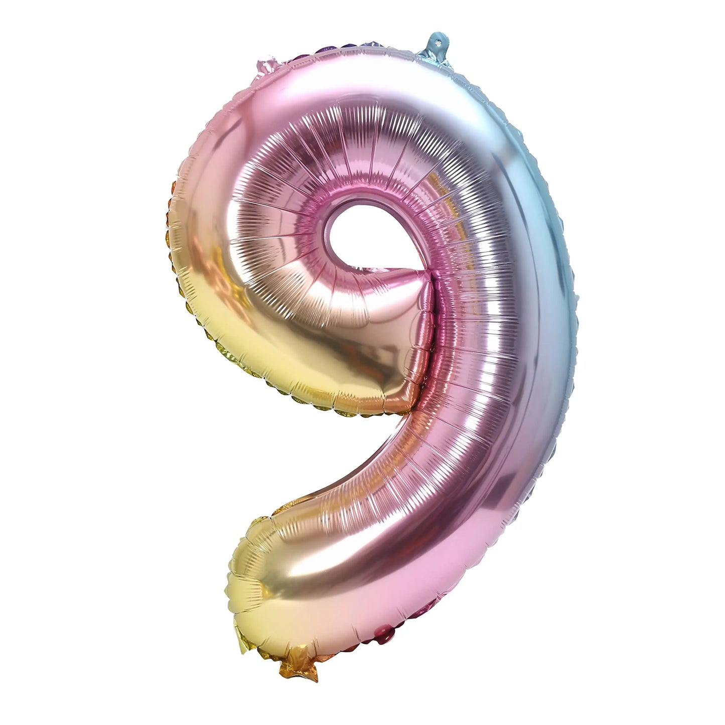 32 Zoll Regenbogen-Farbverlaufs-Zahlen-Folienballon 1-9 für Kindergeburtstag, Party-Dekoration, Babyparty, Brautparty, weitere Optionen verfügbar