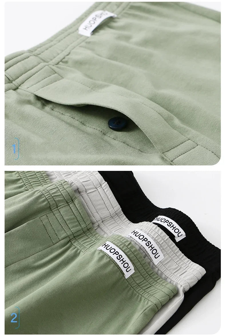 Herrenhöschen, Baumwolle, lockere Boxershorts, weiche, feuchtigkeitsableitende Jersey-Unterwäsche, Übergröße, Lounge, Sommer, Stretch, Schlaf, Pfeilhose