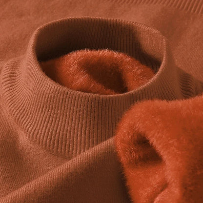 Knitwear Sweater New Autumn/Winter Mock Neck Sweatshirts Solid Color Pullovers Man Brand Casual Mens Clothing